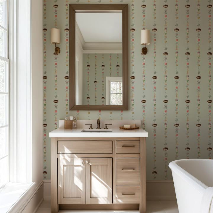 NeoClassical Stripe - Antique Glaze Wallpaper
