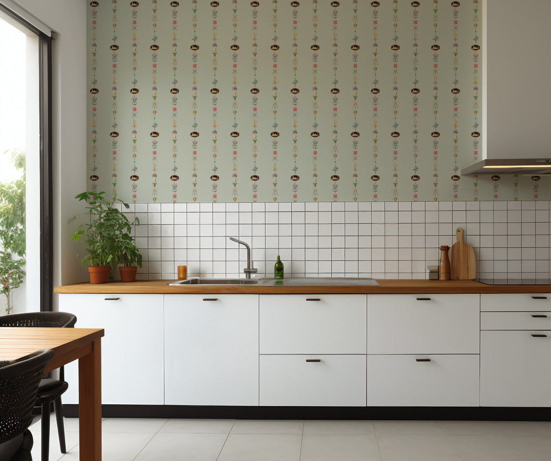 NeoClassical Stripe - Antique Glaze Wallpaper