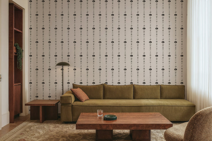 NeoClassical Stripe - Sunbleached Pink Wallpaper