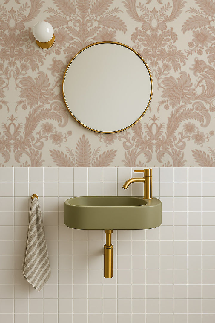 Parlor Paper - Apricot Wallpaper