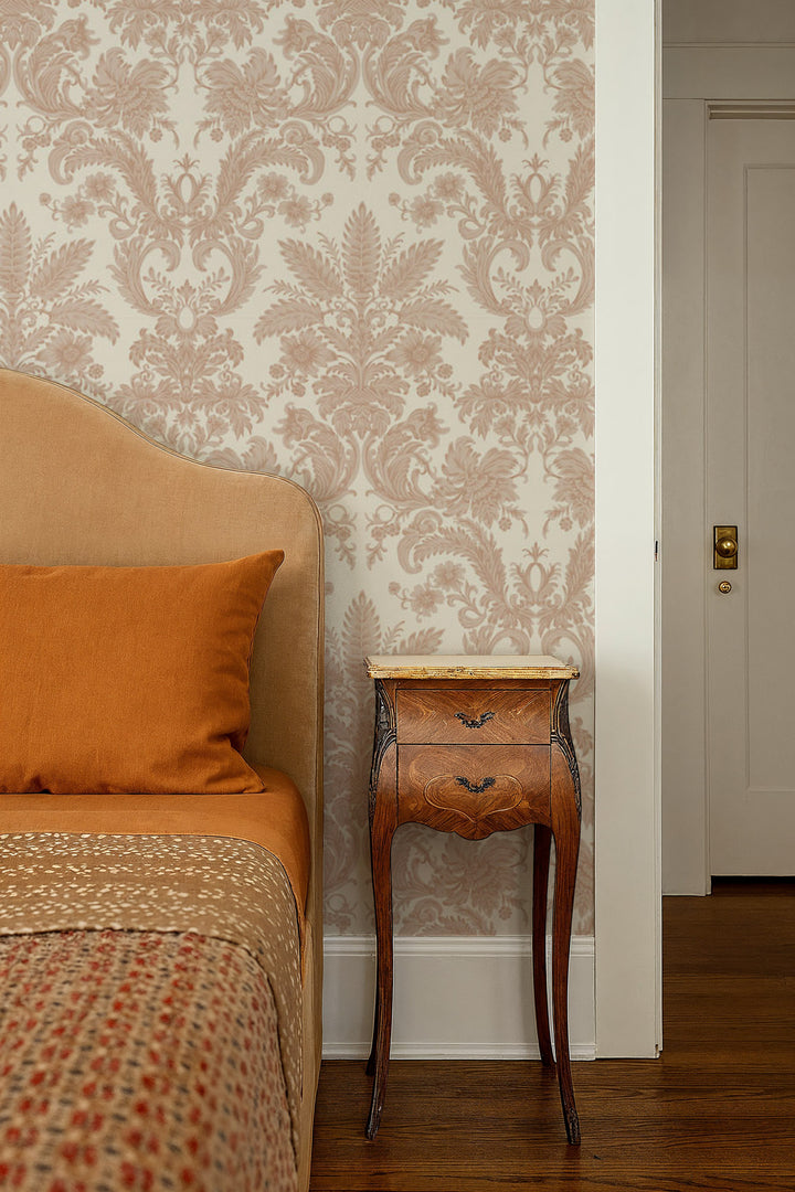 Parlor Paper - Apricot Wallpaper
