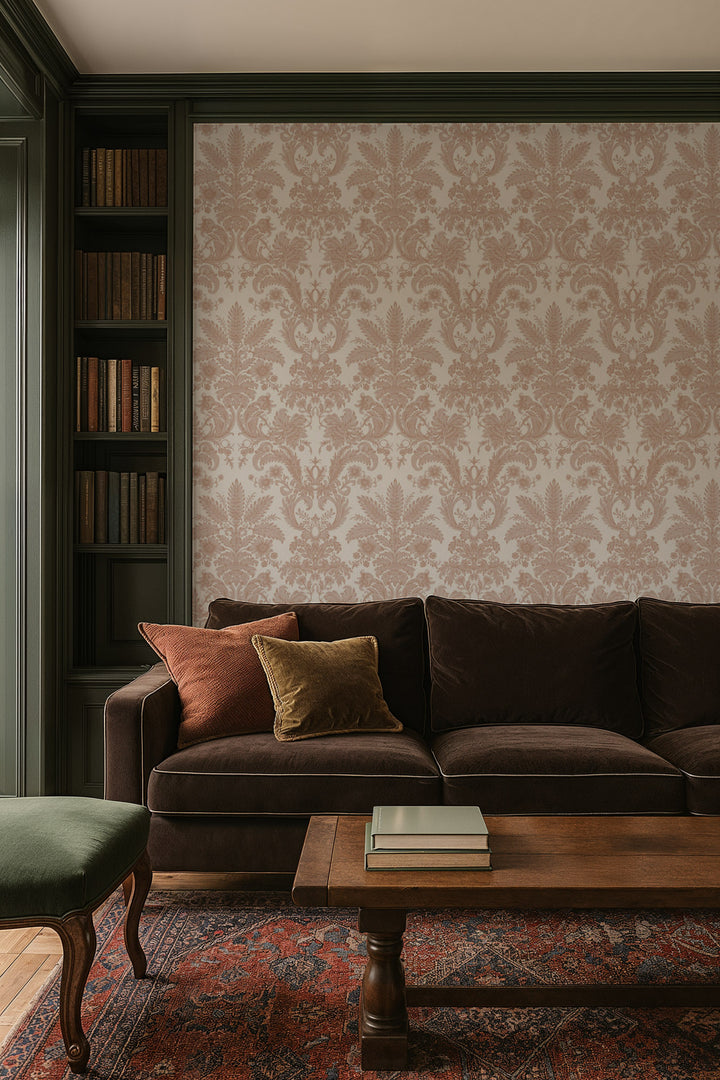 Parlor Paper - Apricot Wallpaper
