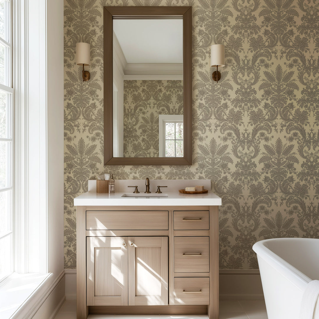Parlor Paper - Champagne Wallpaper