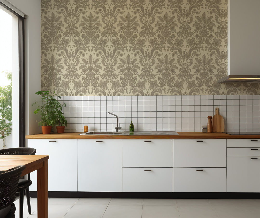 Parlor Paper - Champagne Wallpaper