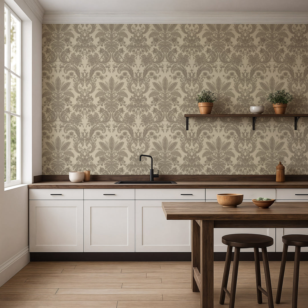 Parlor Paper - Champagne Wallpaper