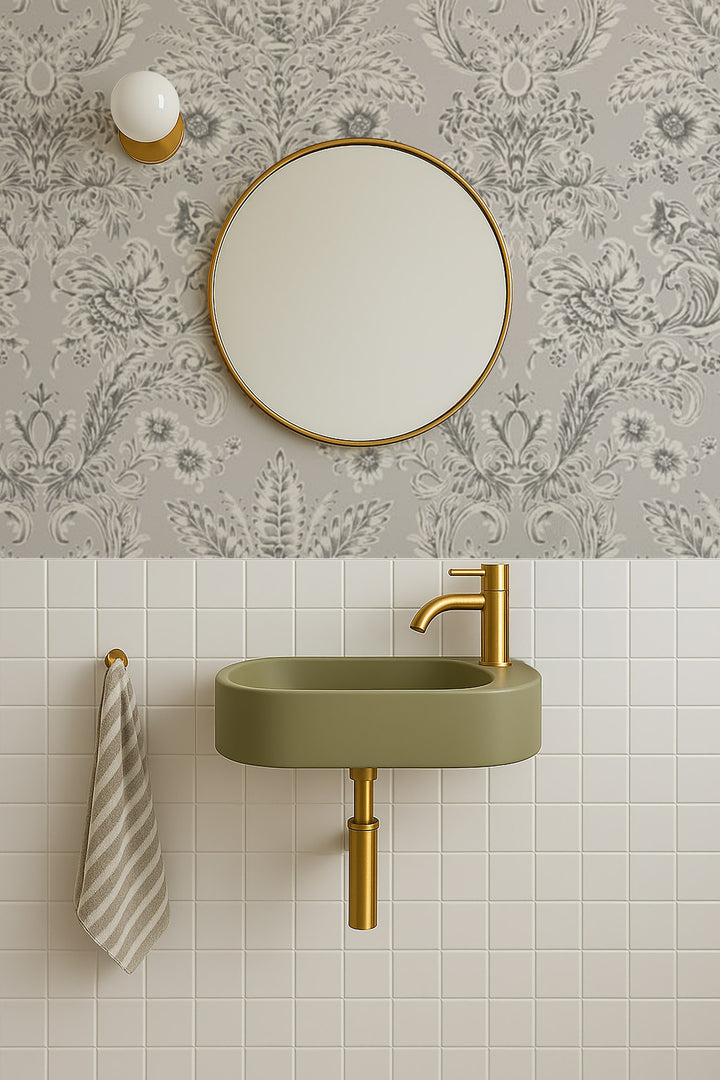 Parlor Paper - Silverprint Wallpaper
