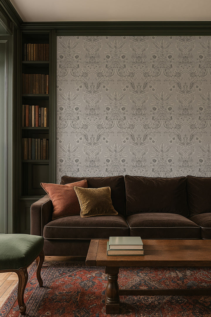 Parlor Paper - Silverprint Wallpaper