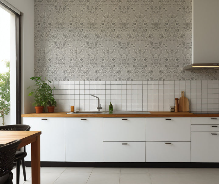 Parlor Paper - Silverprint Wallpaper