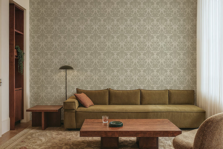 Rococo Relief - Champagne Wallpaper
