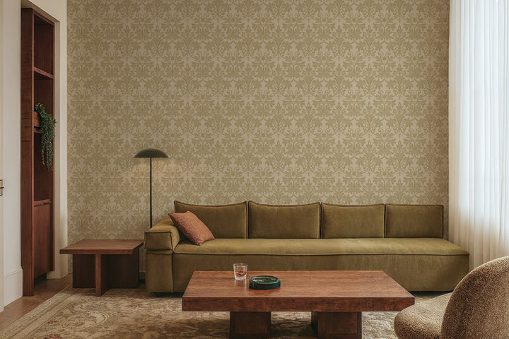 Rococo Relief - Gold Tone Wallpaper