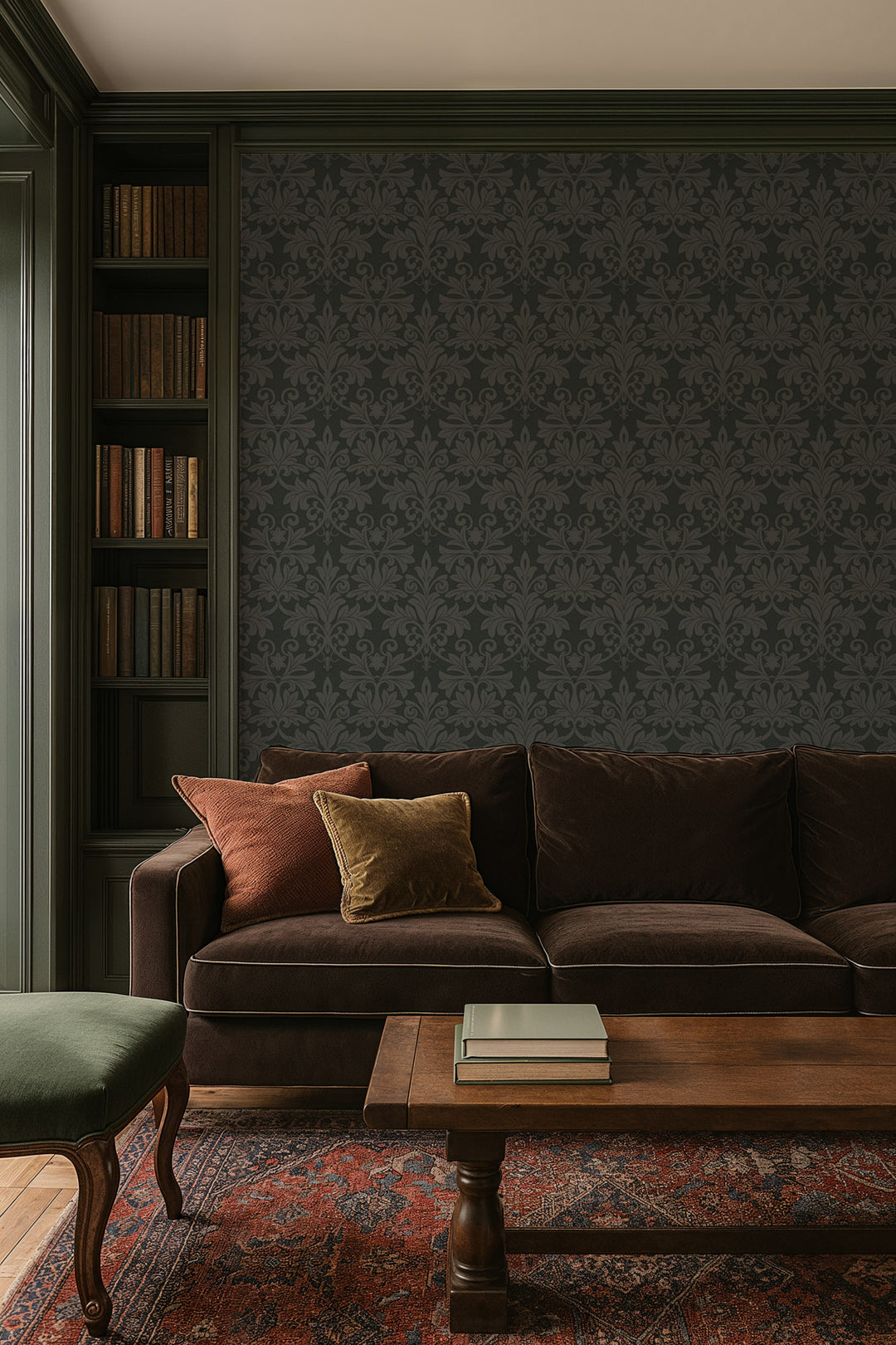 Rococo Relief - Obsidian Wallpaper