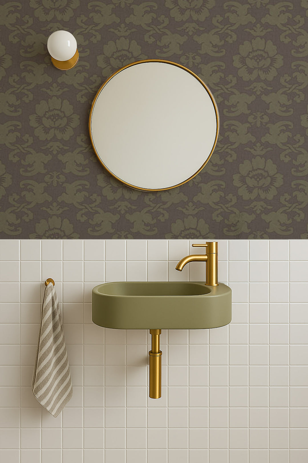 Silken Poppy - Antique Shadow Wallpaper