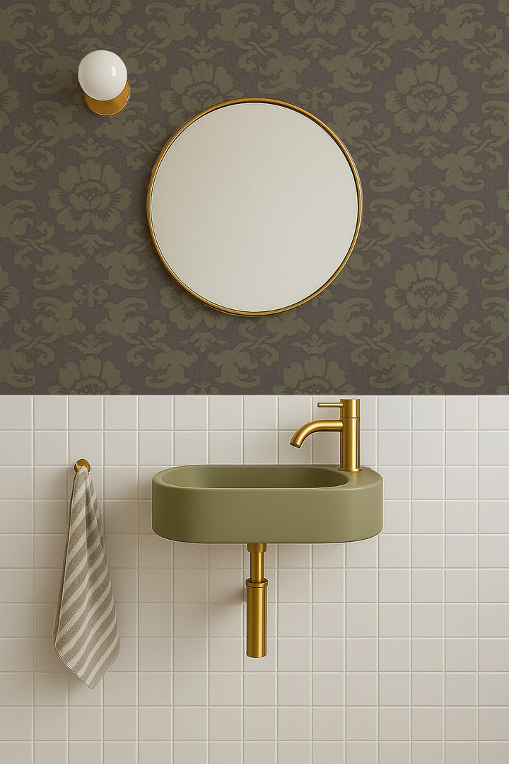 Silken Poppy - Antique Shadow Wallpaper