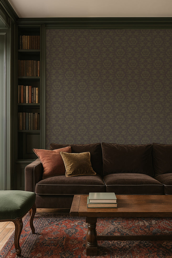 Silken Poppy - Antique Shadow Wallpaper