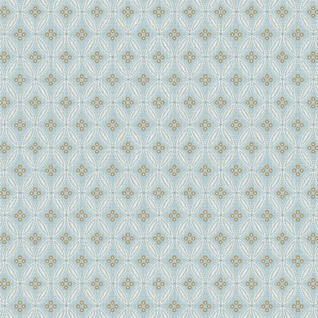 Stone Lace Champagne Blue Grasscloth