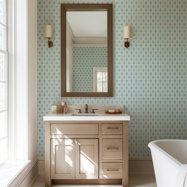 Stone Lace - Daytime Blue Wallpaper