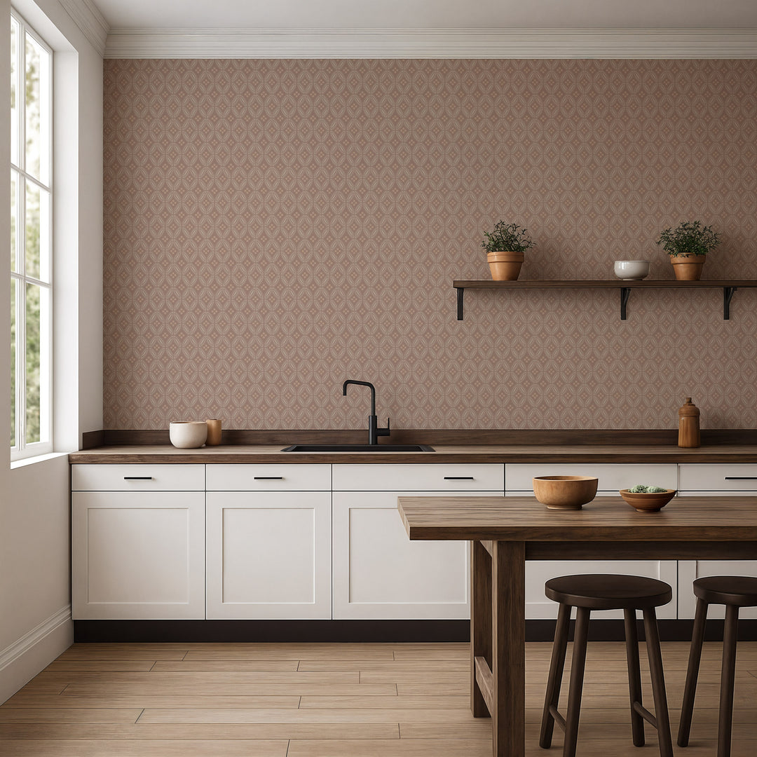 Stone Lace - Red Clay Wallpaper