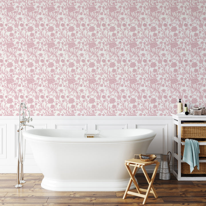 Blooming Thicket - Dusty Blush Wallpaper