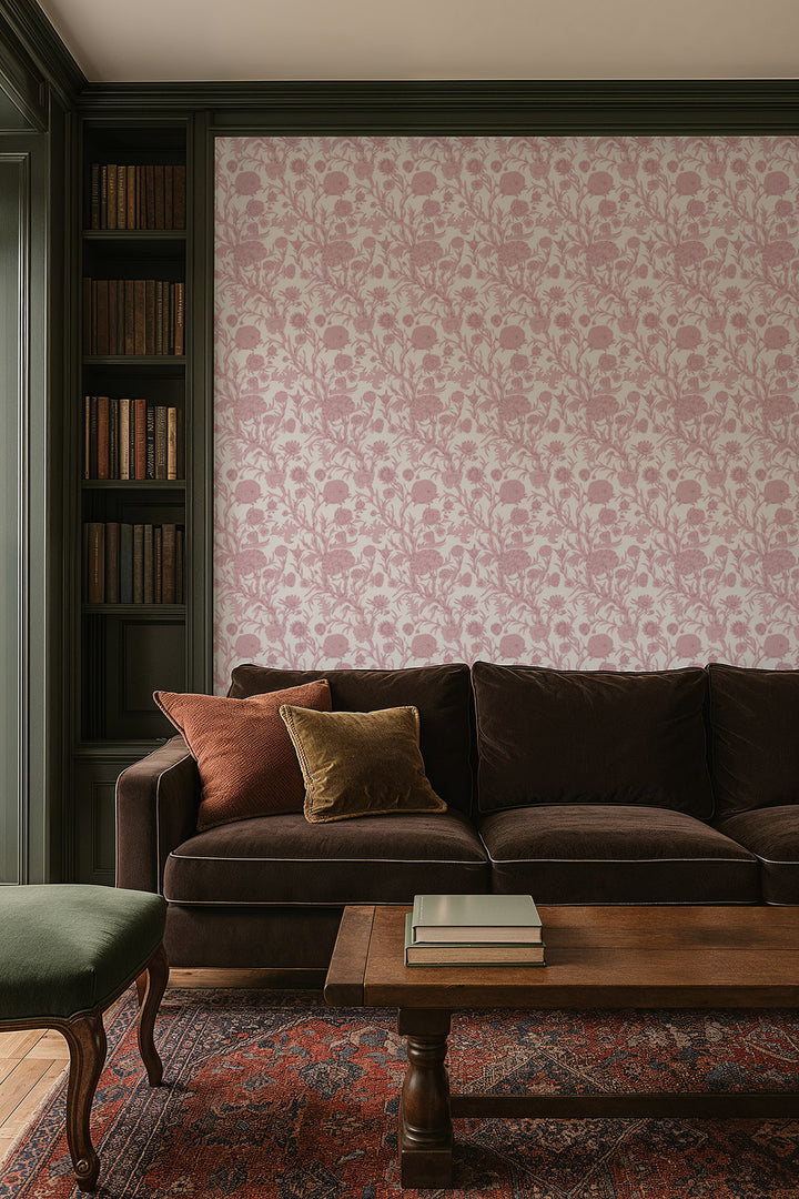 Blooming Thicket - Dusty Blush Wallpaper