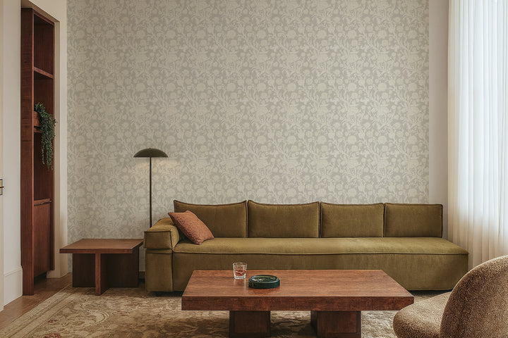 Blooming Thicket - Linen Wallpaper