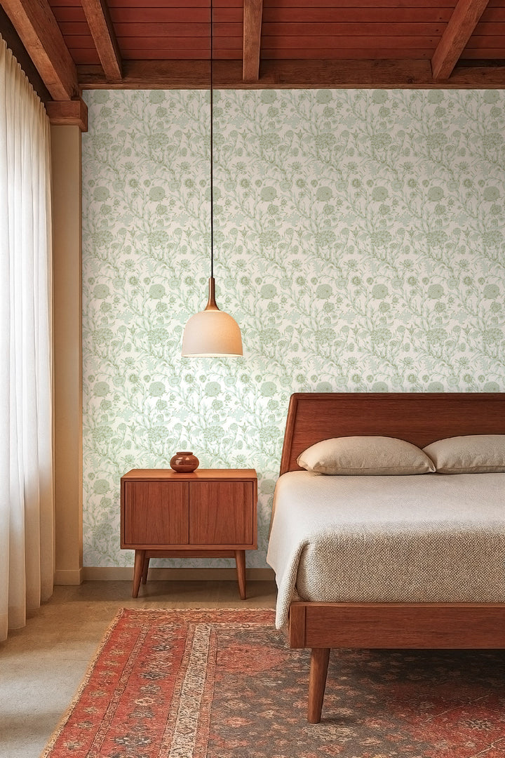 Blooming Thicket - Morning Glow Wallpaper