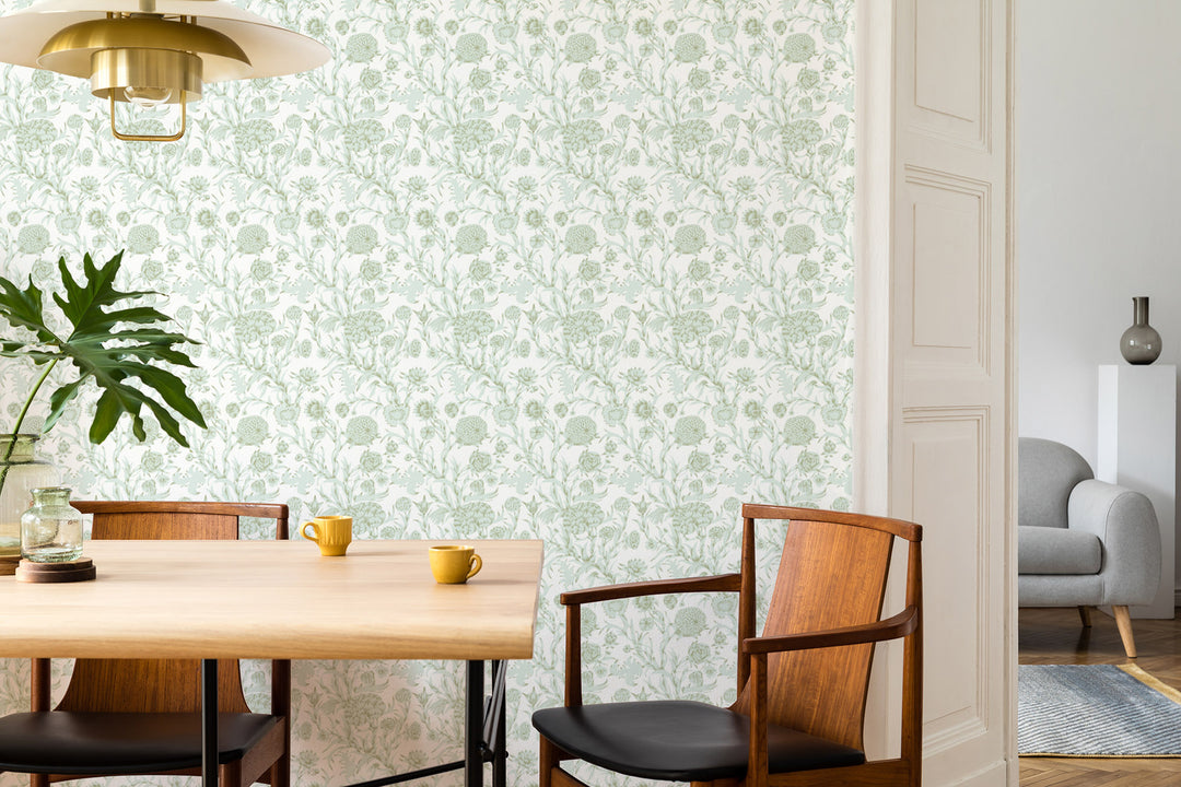 Blooming Thicket - Morning Glow Wallpaper