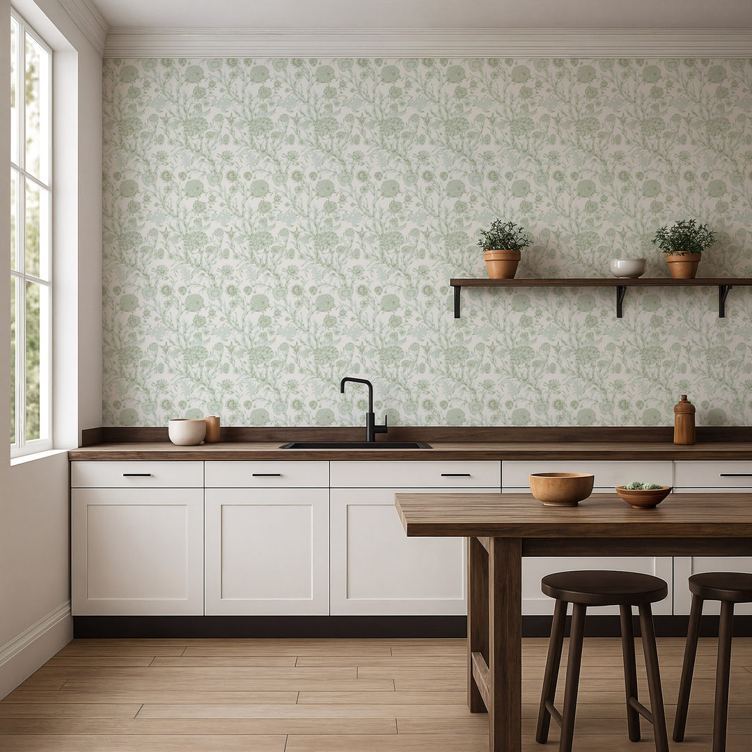 Blooming Thicket - Morning Glow Wallpaper