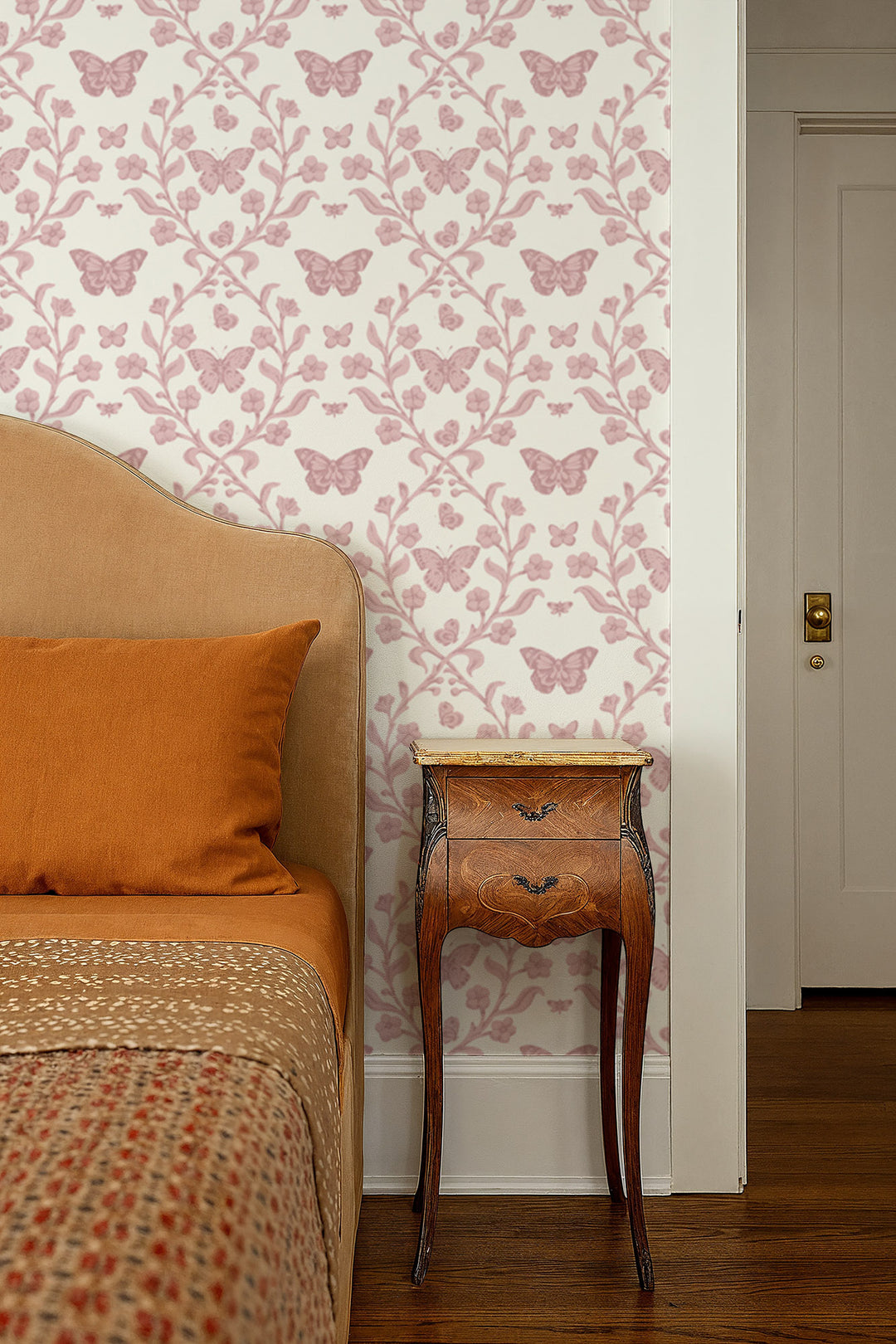 Butterfly Garden - Dusty Blush Wallpaper