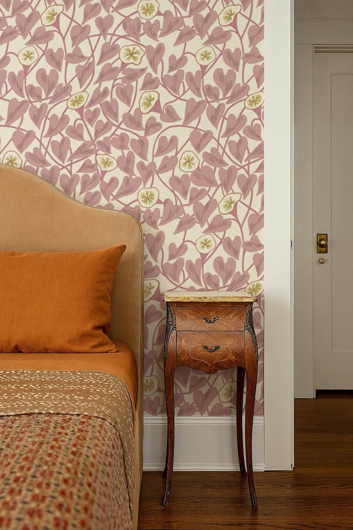 Climbing Vine - Dusty Blush Wallpaper