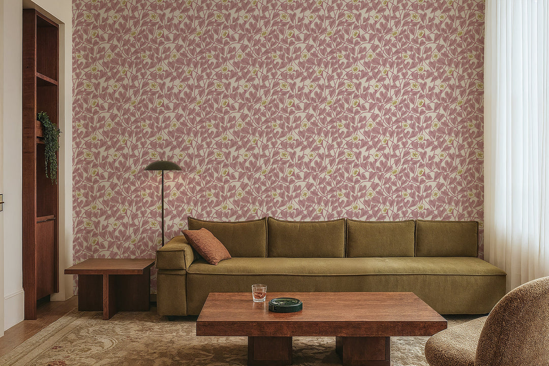 Climbing Vine - Dusty Blush Wallpaper