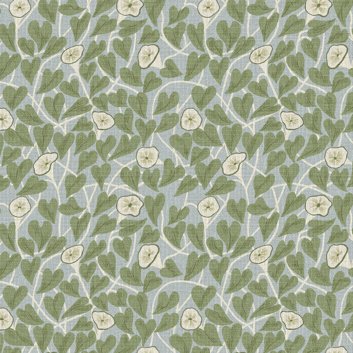 Climbing Vine Hazy Blue Grasscloth