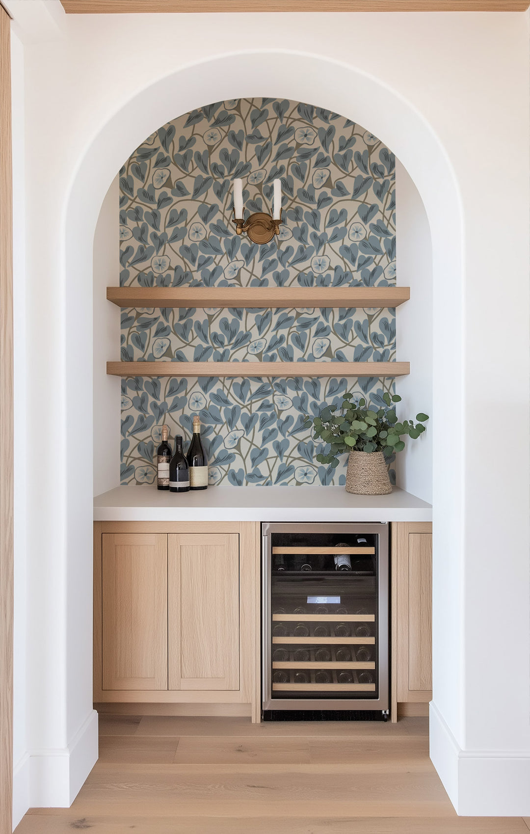 Climbing Vine - Linen Stone Wallpaper