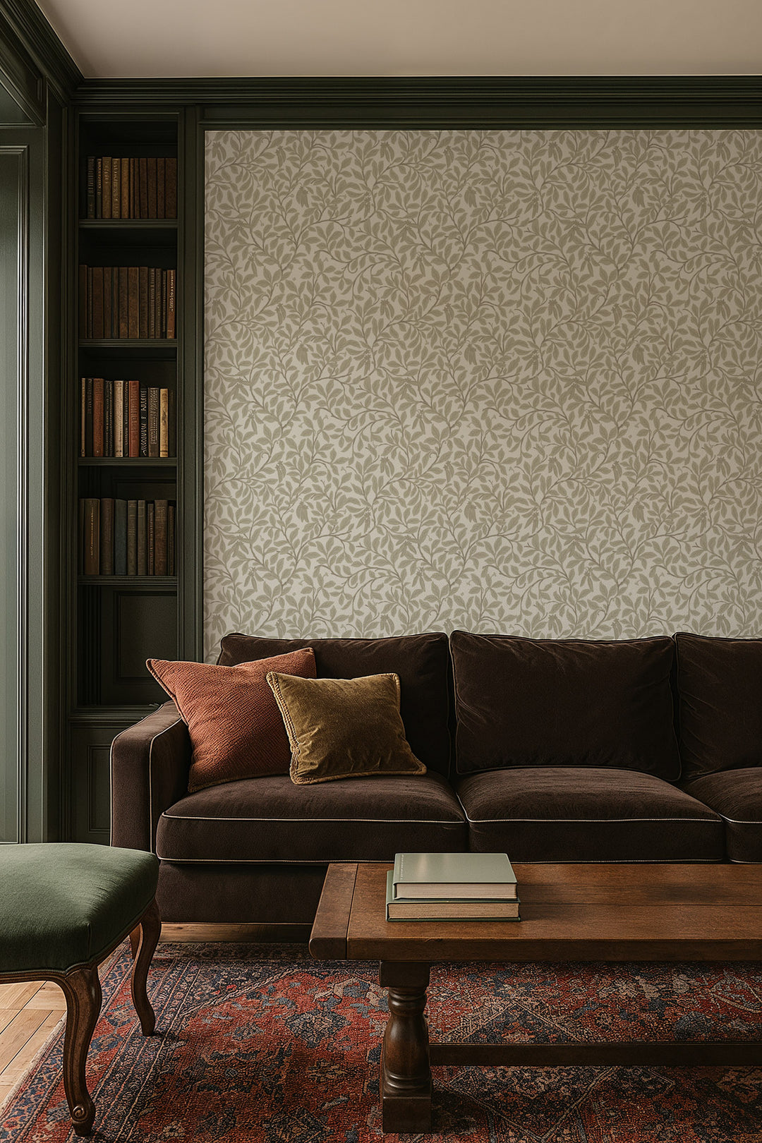 Leaf and Pod - Linen Wallpaper