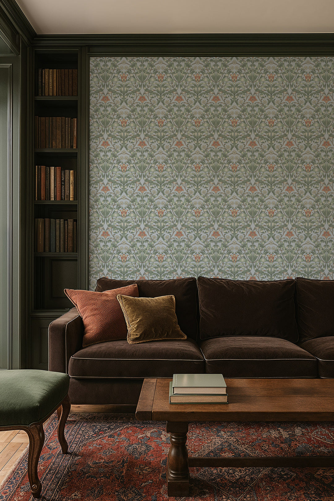 Ribbon Lily - Hazy Blue Wallpaper