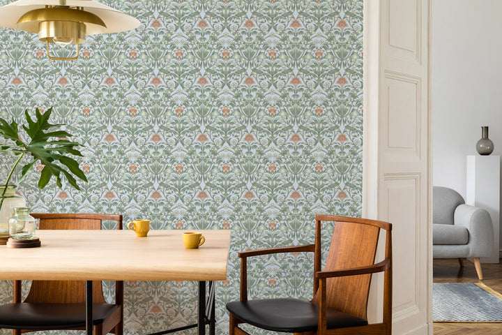 Ribbon Lily - Hazy Blue Wallpaper
