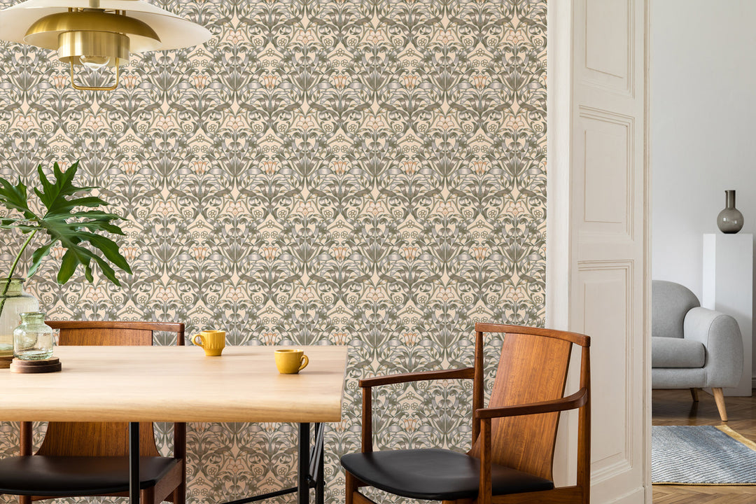 Ribbon Lily - Pale Peach Wallpaper
