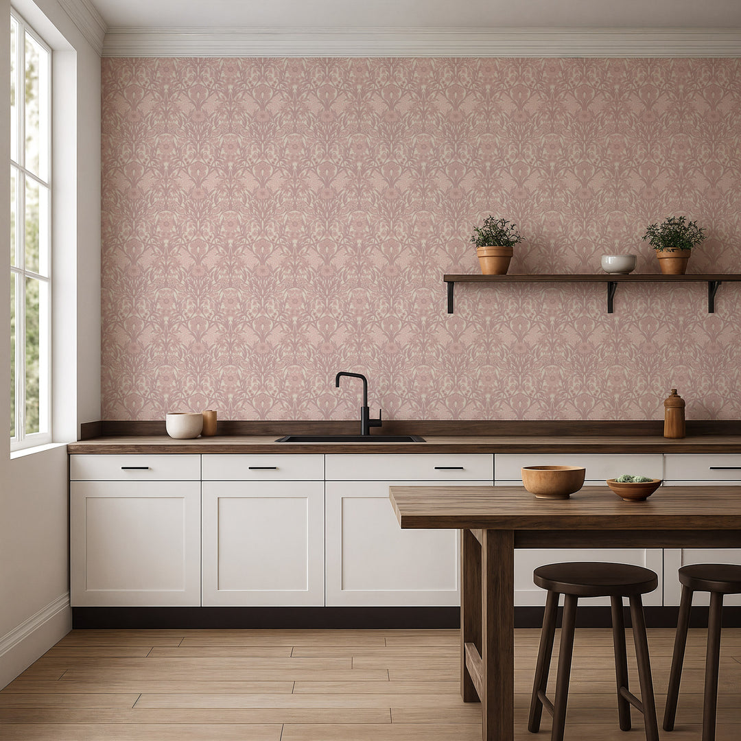 Wild Meadow - Dusty Blush Wallpaper