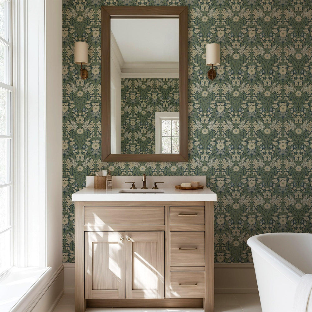 Quadro vegetale sintetico 55 x 55 cm, Cornice Naturale, Fogliame Verde Quadro vegetale sintetico 55 x 55 cm, Cornice Naturale, Fogliame Verde