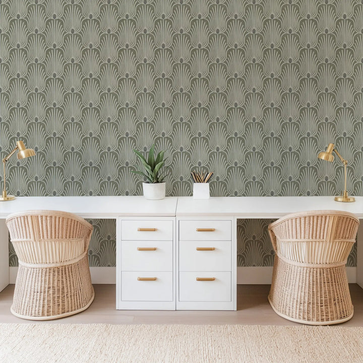Carlyle Feather - Coconut Husk Wallpaper