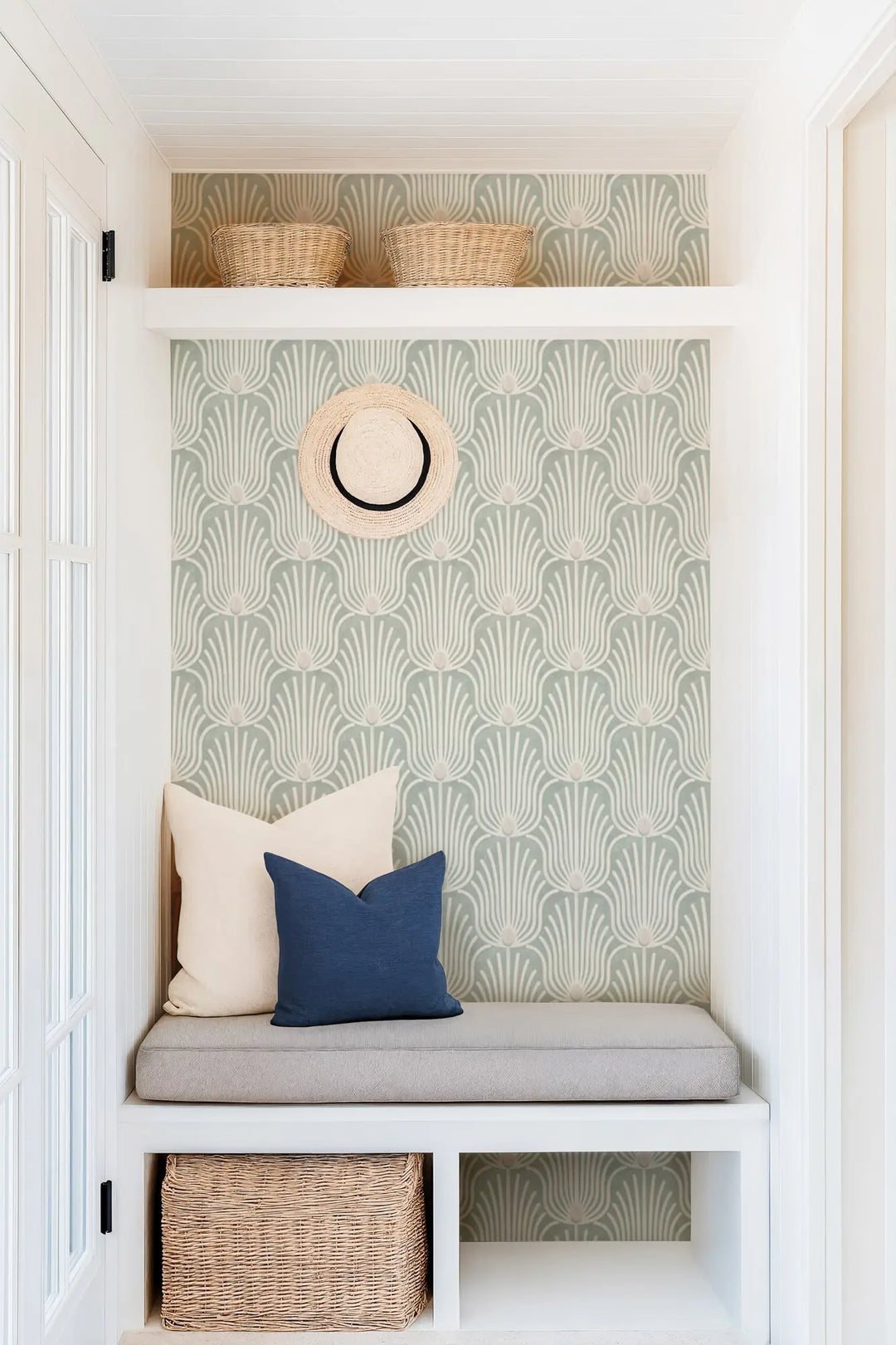 Carlyle Feather - Plaster Gray Wallpaper