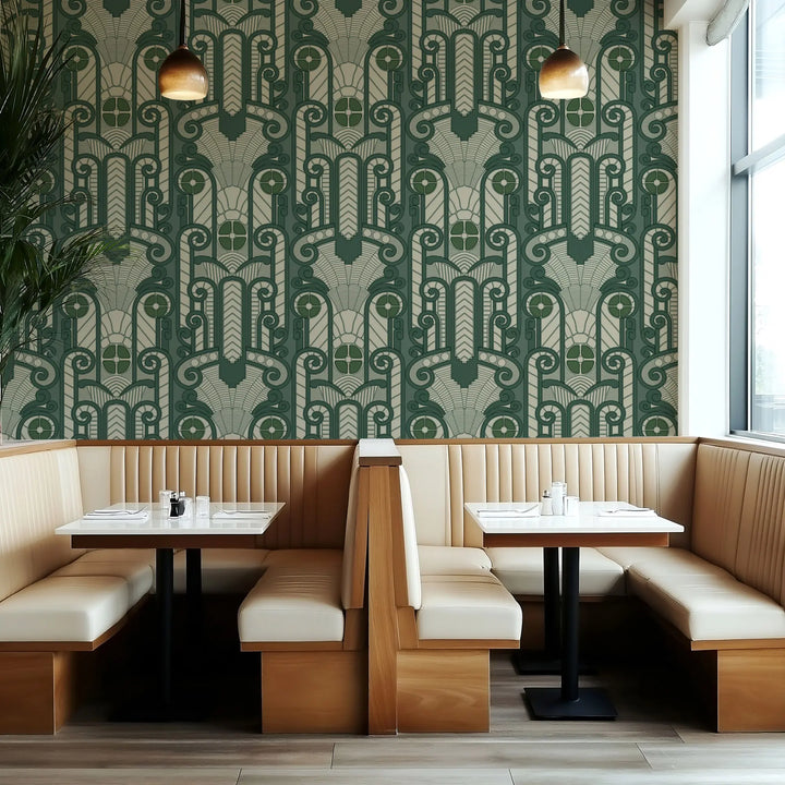 Congress Relief - Deep Emerald Wallpaper