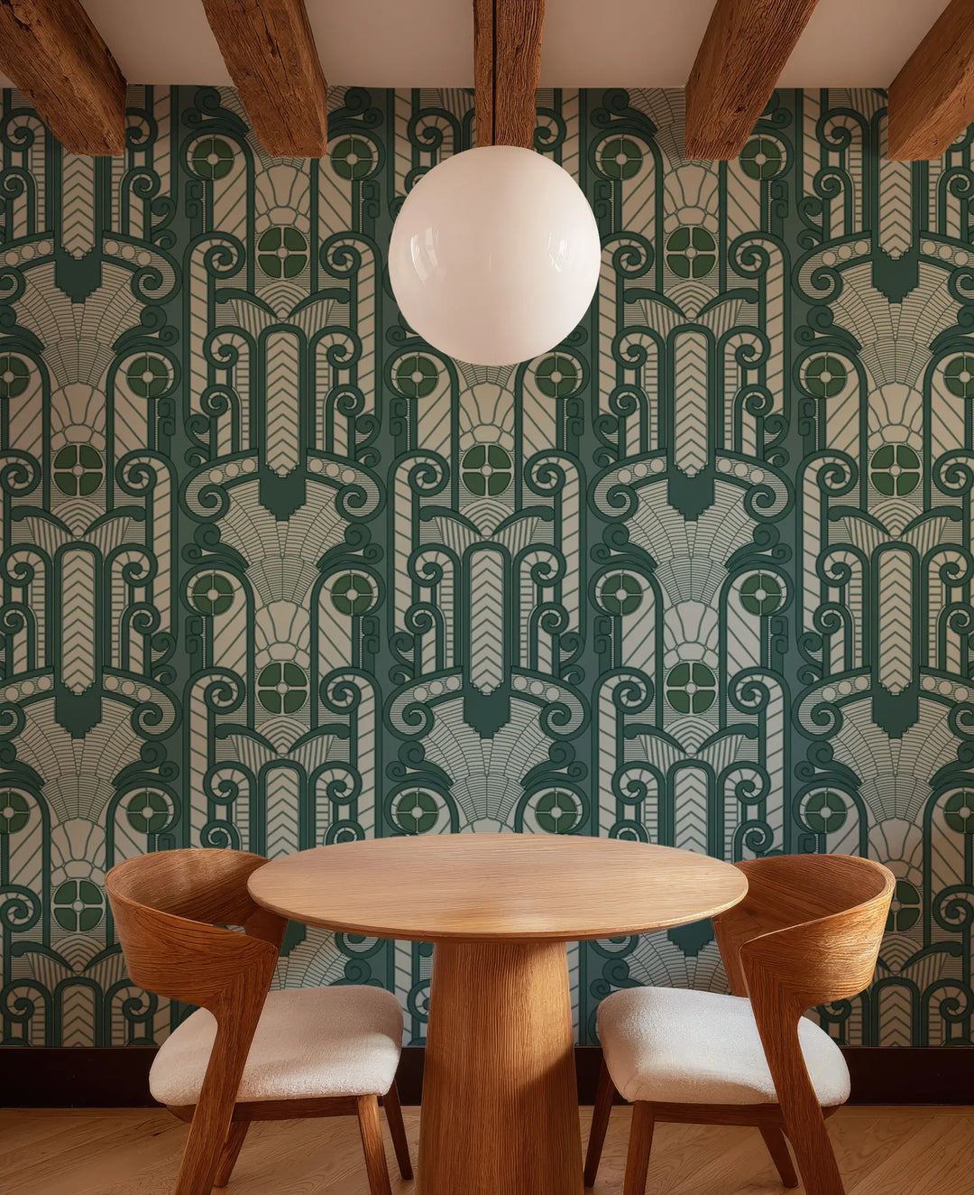 Congress Relief - Deep Emerald Wallpaper