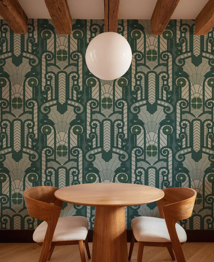 Congress Relief - Deep Emerald Wallpaper