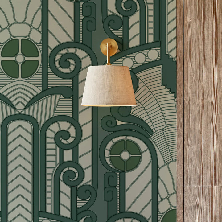 Congress Relief - Deep Emerald Wallpaper