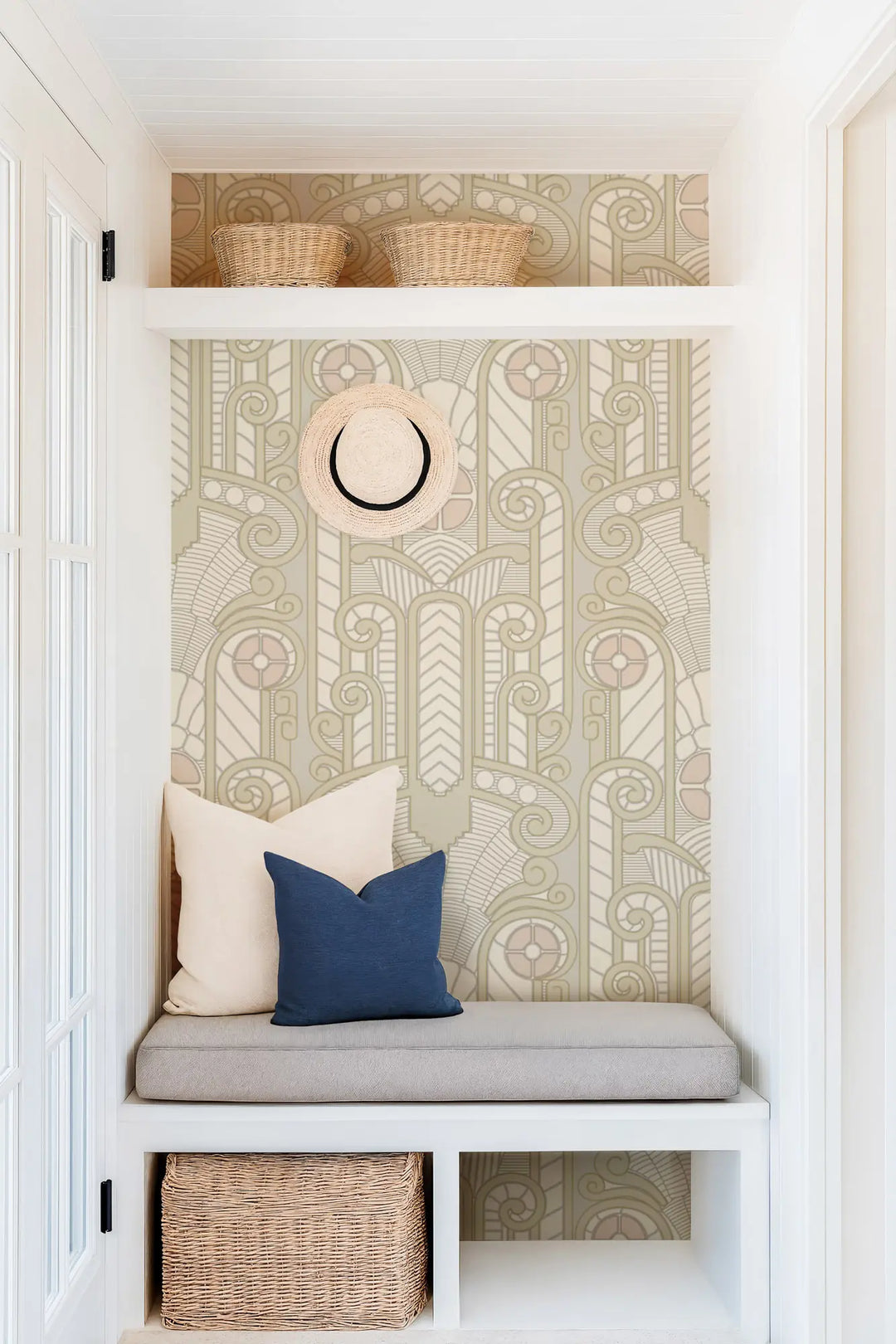 Congress Relief - Ivory Wallpaper