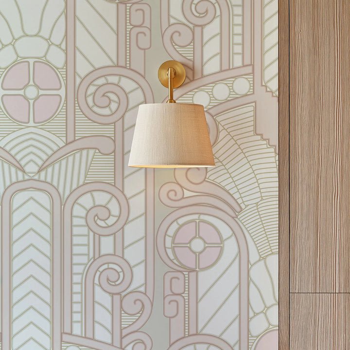 Congress Relief - Washed Pink Wallpaper