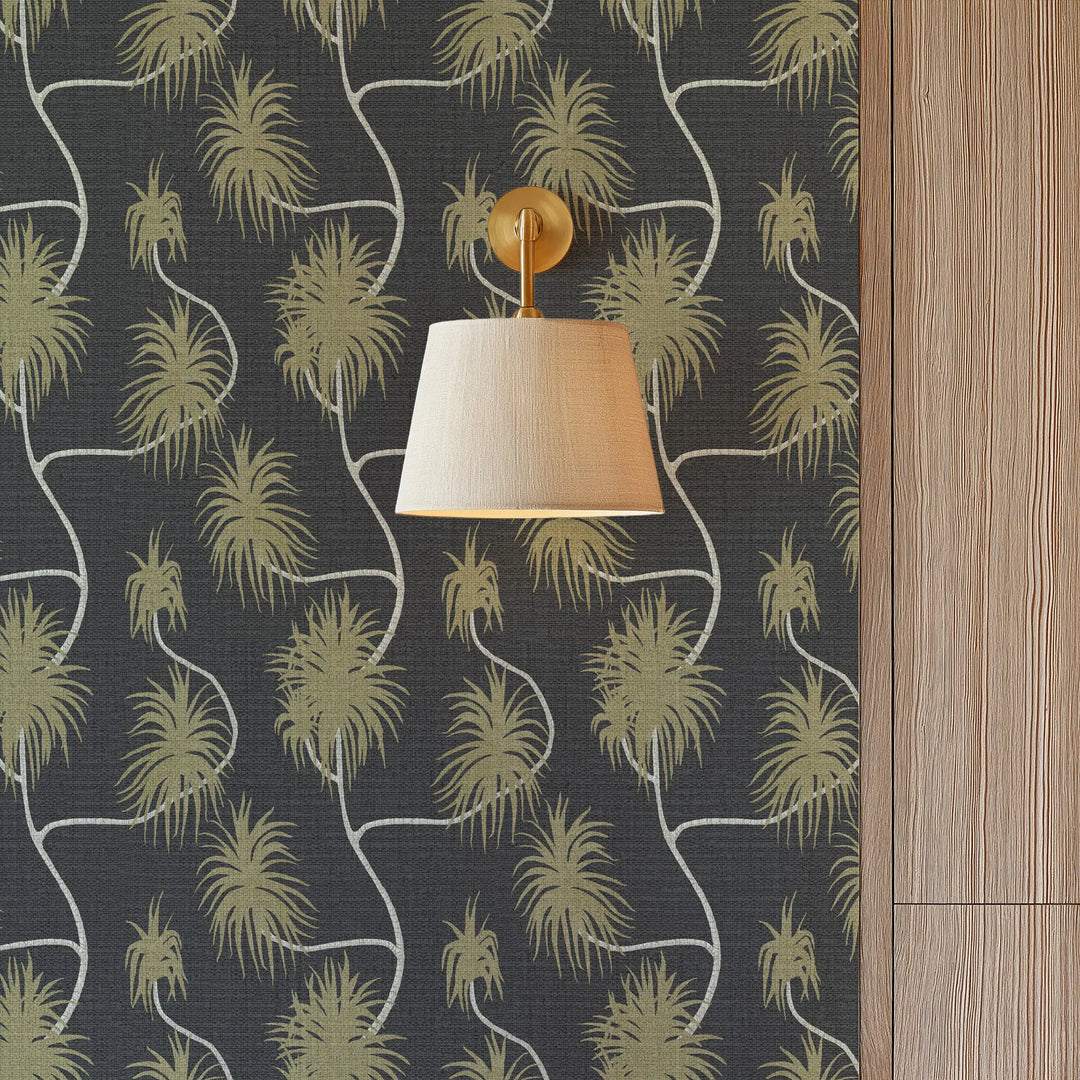 Dragon Tree Midnight Sun Grasscloth