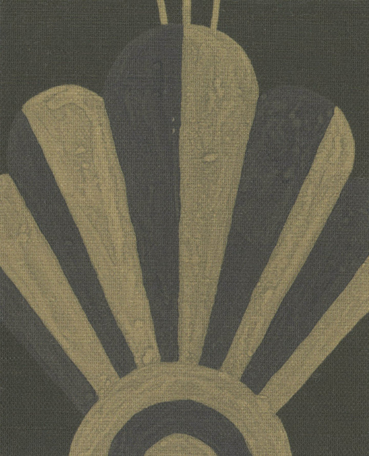 Fanflower Gold Night Grasscloth
