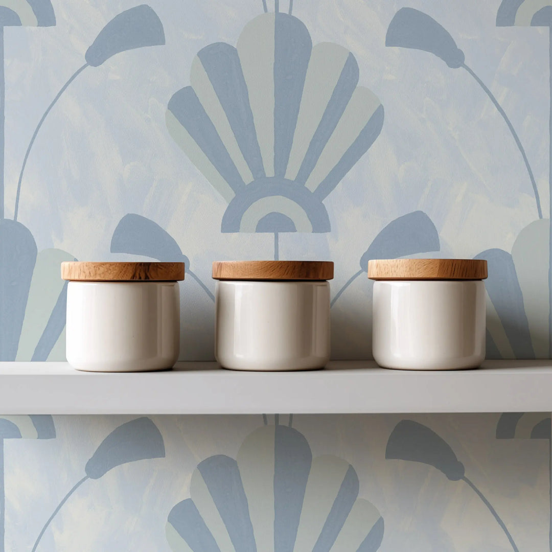 Fanflower - Powder Blue Wallpaper