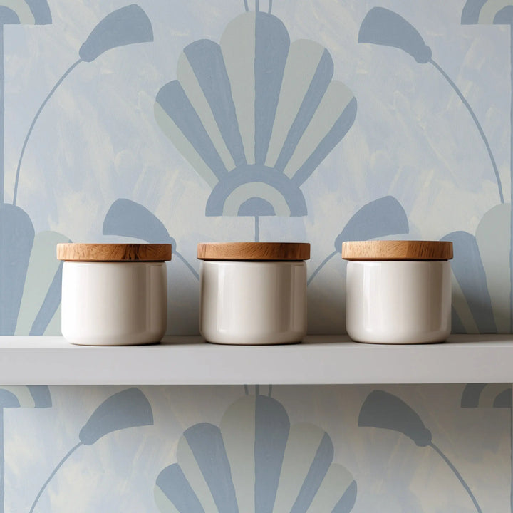 Fanflower - Powder Blue Wallpaper